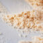 Close-up of a neat pile of protein powder