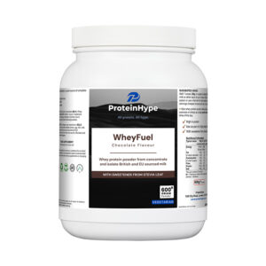 WheyFuel chocolate whey protein powder for muscle growth and performance